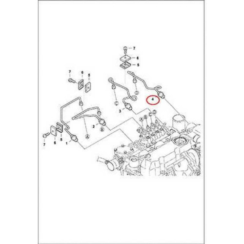 7000729 Трубка паливна високого тиску Bobcat