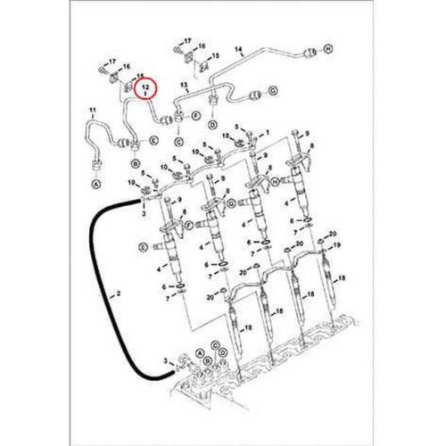 6685103 Трубка паливна високого тиску №2 Bobcat