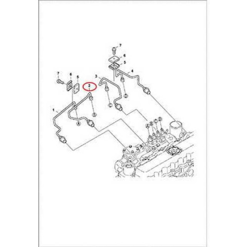 7008495 Трубка паливна високого тиску №2 Bobcat