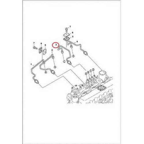 7008496 Трубка паливна високого тиску №3 Bobcat
