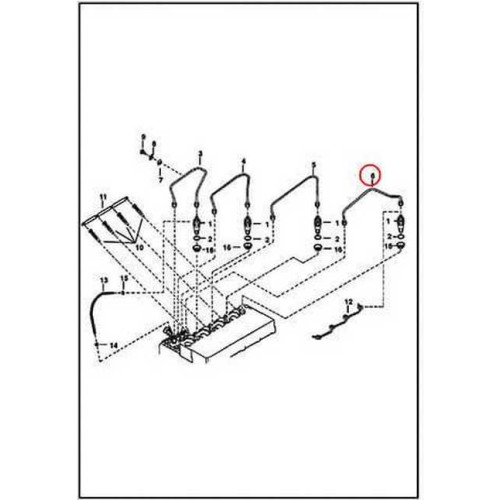 6655222 Трубка паливна високого тиску №4 Bobcat
