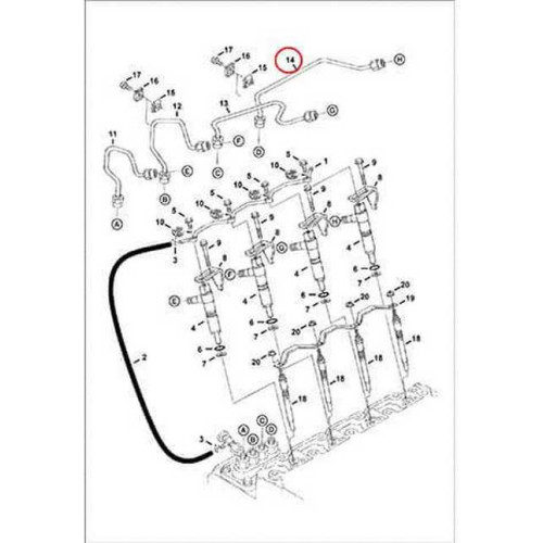 6684849 Трубка паливна високого тиску №4 Bobcat