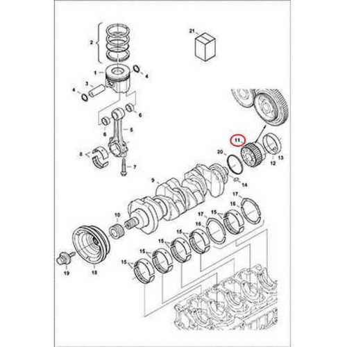 7000759 Шестерня вала колінчастого Bobcat