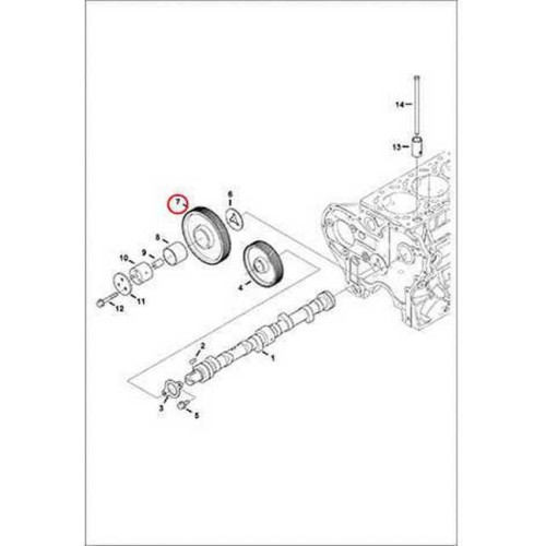 7024251 Шестерня вала промежуточного Bobcat
