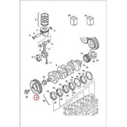 7008542 Шків валу колінчастого Bobcat