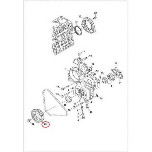 7022346 Шків валу колінчастого Bobcat