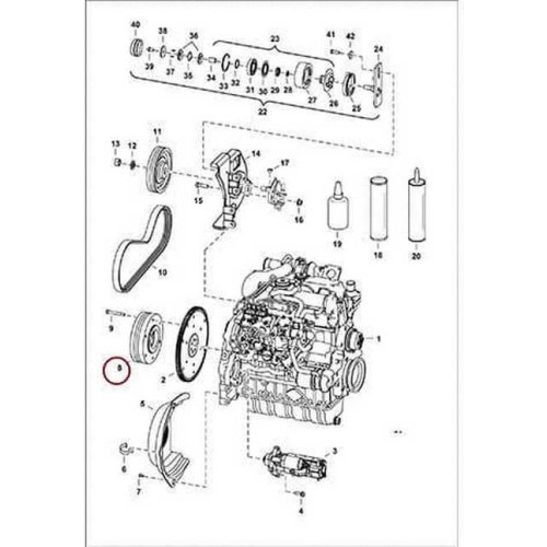 7130942 Шкив маховика Bobcat