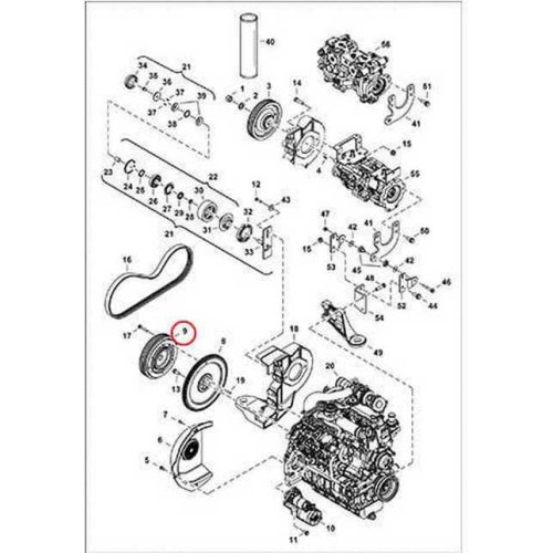7229259 Шків маховика Bobcat
