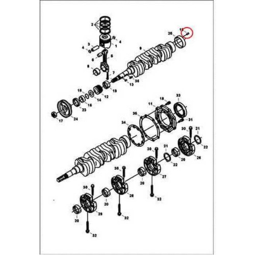 7000450 Штифт валу колінчастого Bobcat