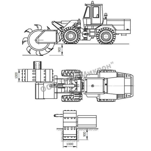 Роторний екскаватор з автономною силовою установкою ЕР-АД-1000