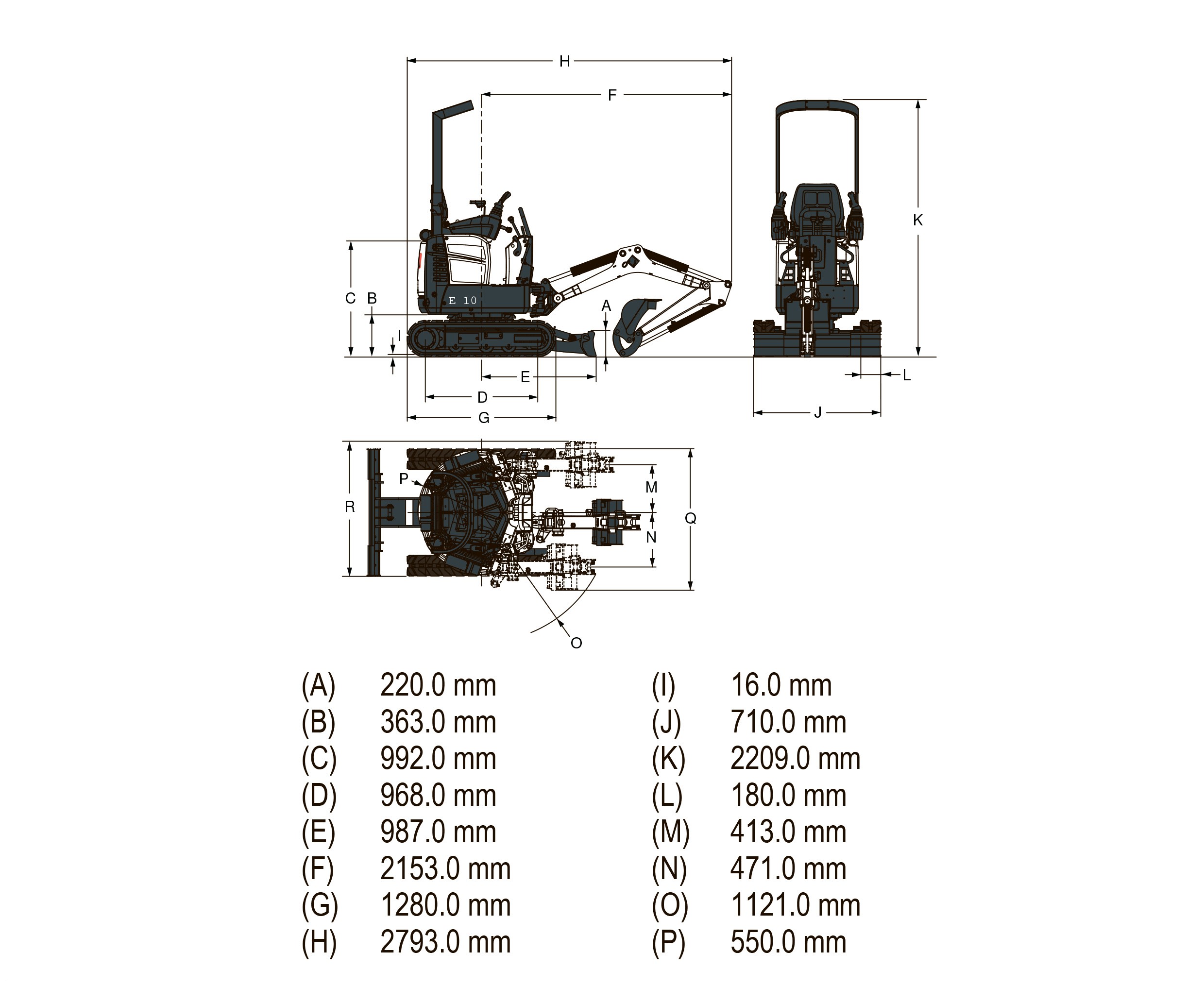 Bobcat E10 характеристики
