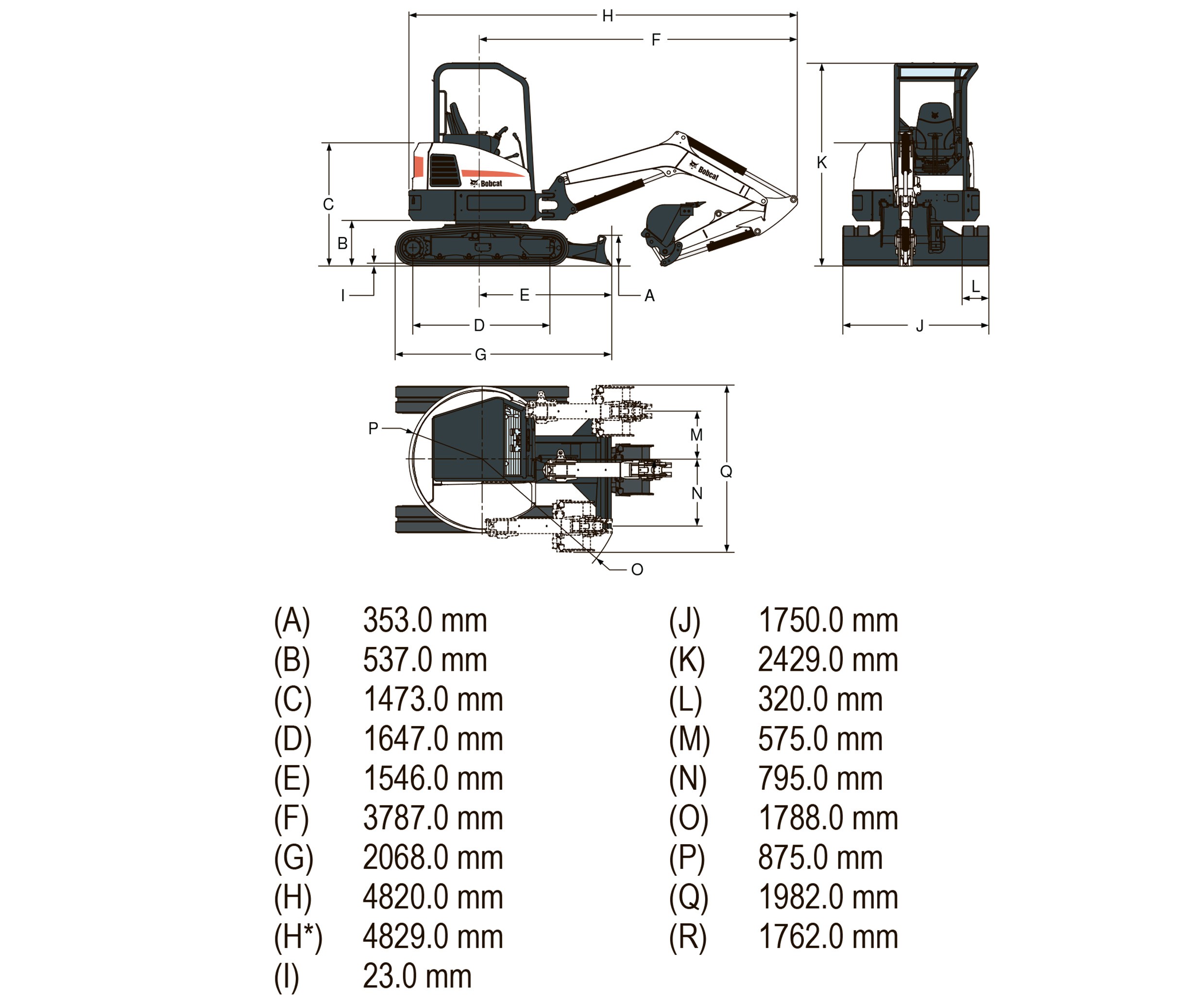 Bobcat E35 характеристики